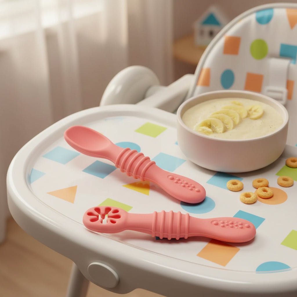 GENTLEBITE Baby-Fütterlöffel mit weichen Silikonspitzen für empfindliches Zahnfleisch