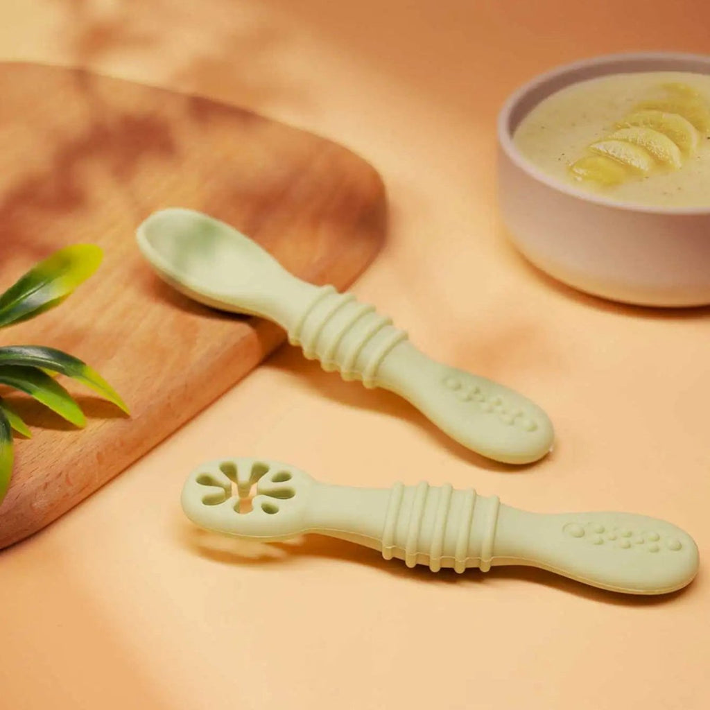 GENTLEBITE Baby-Fütterlöffel mit weichen Silikonspitzen für empfindliches Zahnfleisch