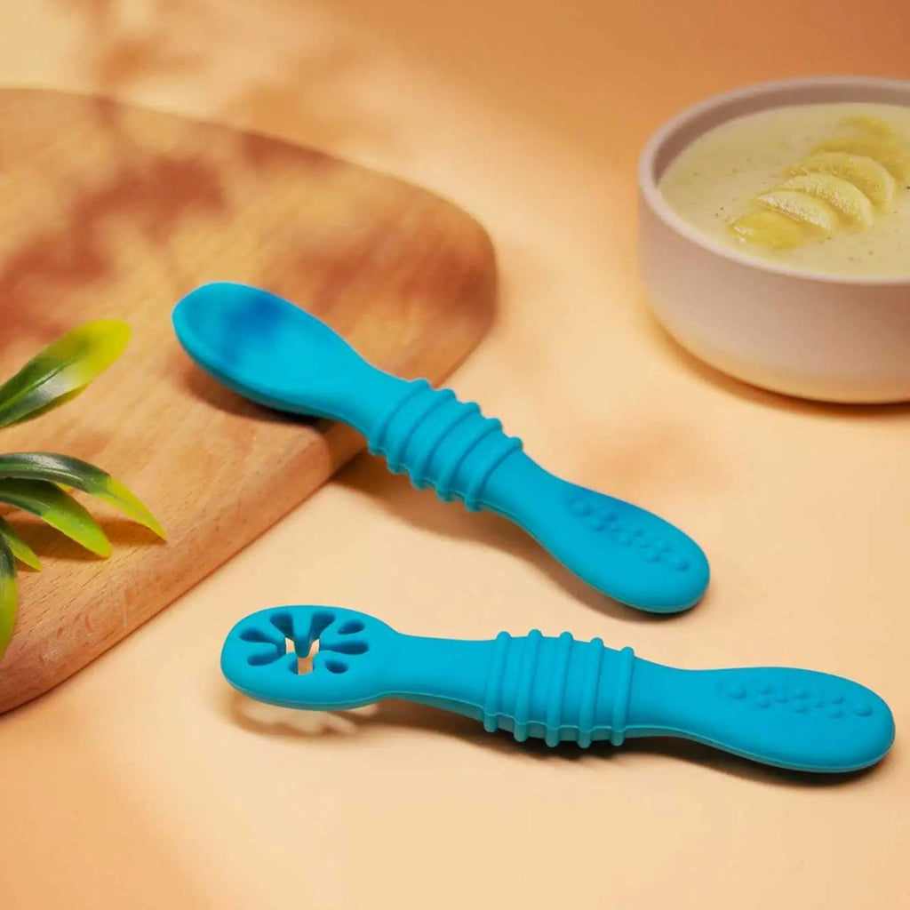 GENTLEBITE Baby-Fütterlöffel mit weichen Silikonspitzen für empfindliches Zahnfleisch