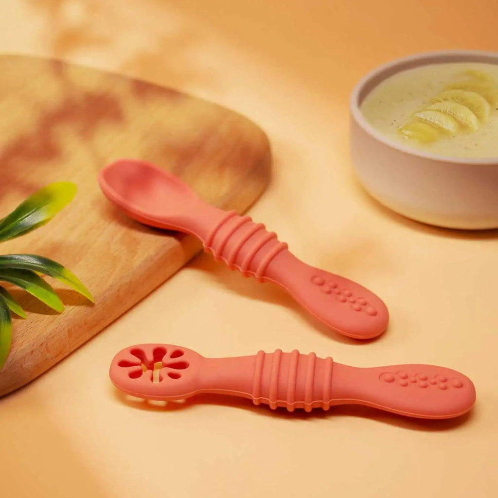 GENTLEBITE Baby-Fütterlöffel mit weichen Silikonspitzen für empfindliches Zahnfleisch