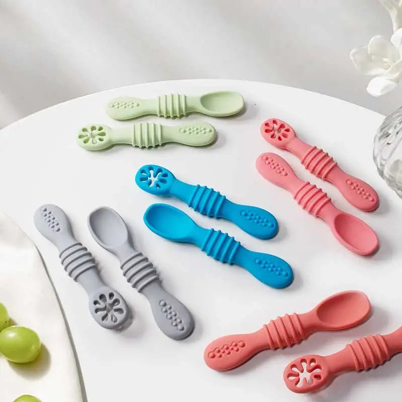 GENTLEBITE Baby-Fütterlöffel mit weichen Silikonspitzen für empfindliches Zahnfleisch