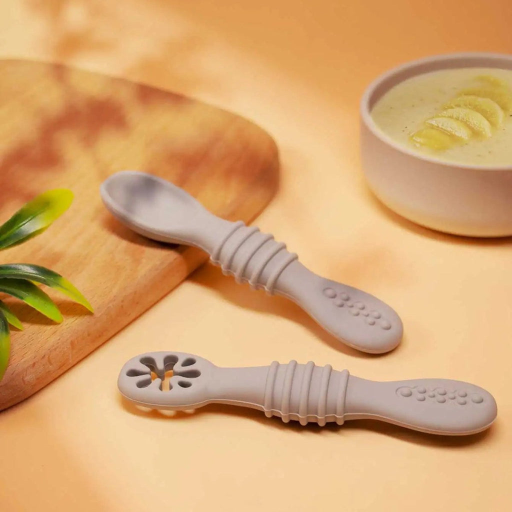 GENTLEBITE Baby-Fütterlöffel mit weichen Silikonspitzen für empfindliches Zahnfleisch