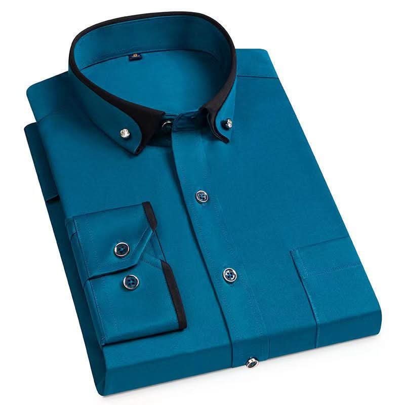 GENTLEFORM Shirt Classic Long-Sleeve Men's Shirt For Comfort And Style