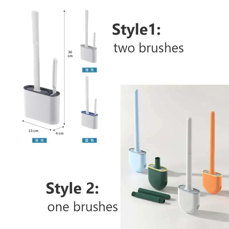 GERMFREE LOO Hygienic Silicone Brush For Toilet Use With Holder