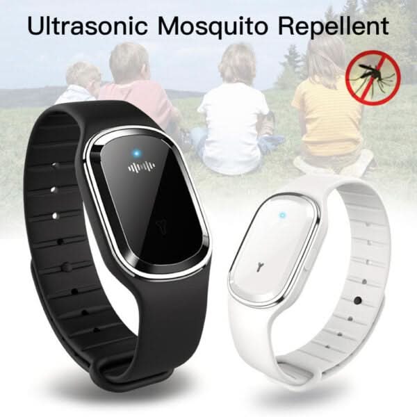 AeroGuard Ultrasonisk Myggeafvisende Armbånd til Udendørs Brug Genopladeligt Batteri