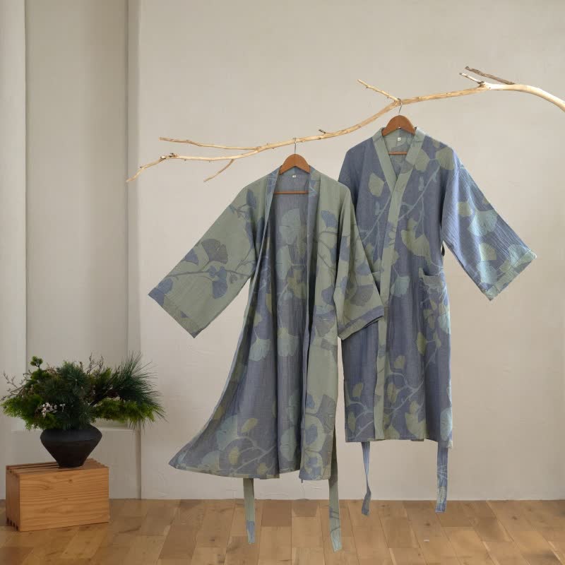 GINKORA Kimono župan z organické bavlny pro každodenní pohodlí