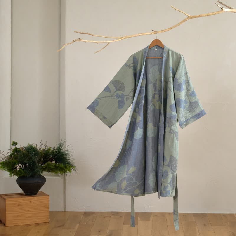 GINKORA Kimono župan z organické bavlny pro každodenní pohodlí