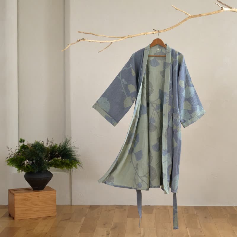 GINKORA Kimono župan z organické bavlny pro každodenní pohodlí
