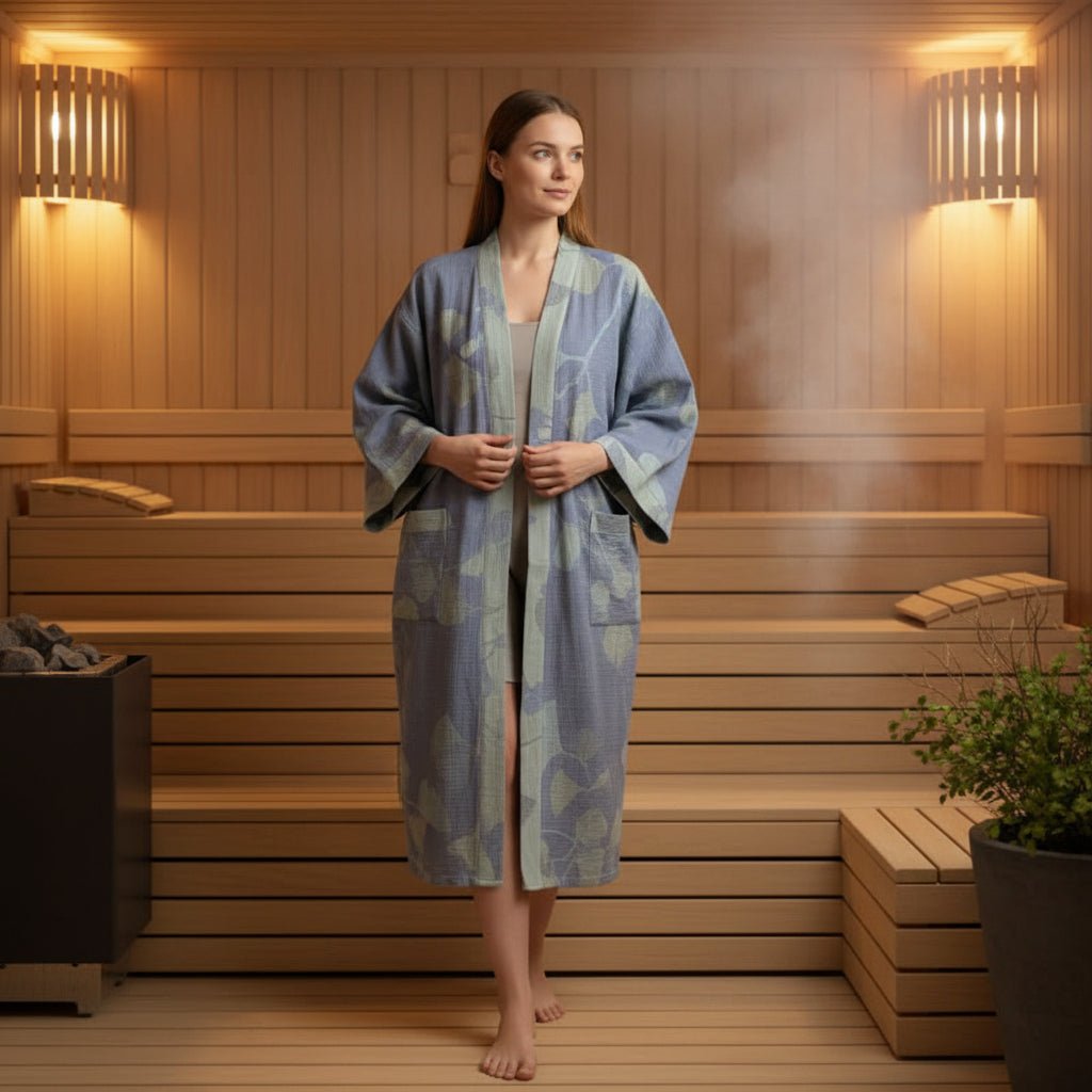 GINKORA Kimono župan z organické bavlny pro každodenní pohodlí