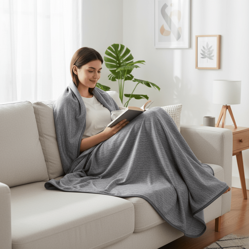 GLACILUX Cooling Blanket With Temperature Regulation For Restful Sleep