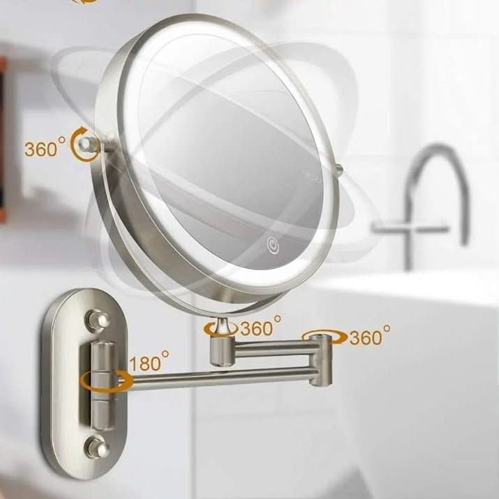 GLAMLITE Vanity LED Lamp With 5x Magnification And Adjustable Lighting