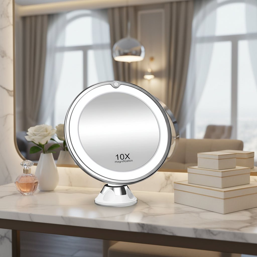 GLAMZOOM LED zrcátko s 10x zvětšením pro precizní líčení