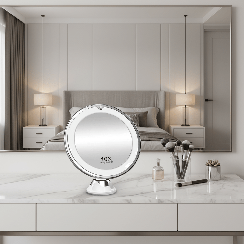 GLAMZOOM LED zrcátko s 10x zvětšením pro precizní líčení