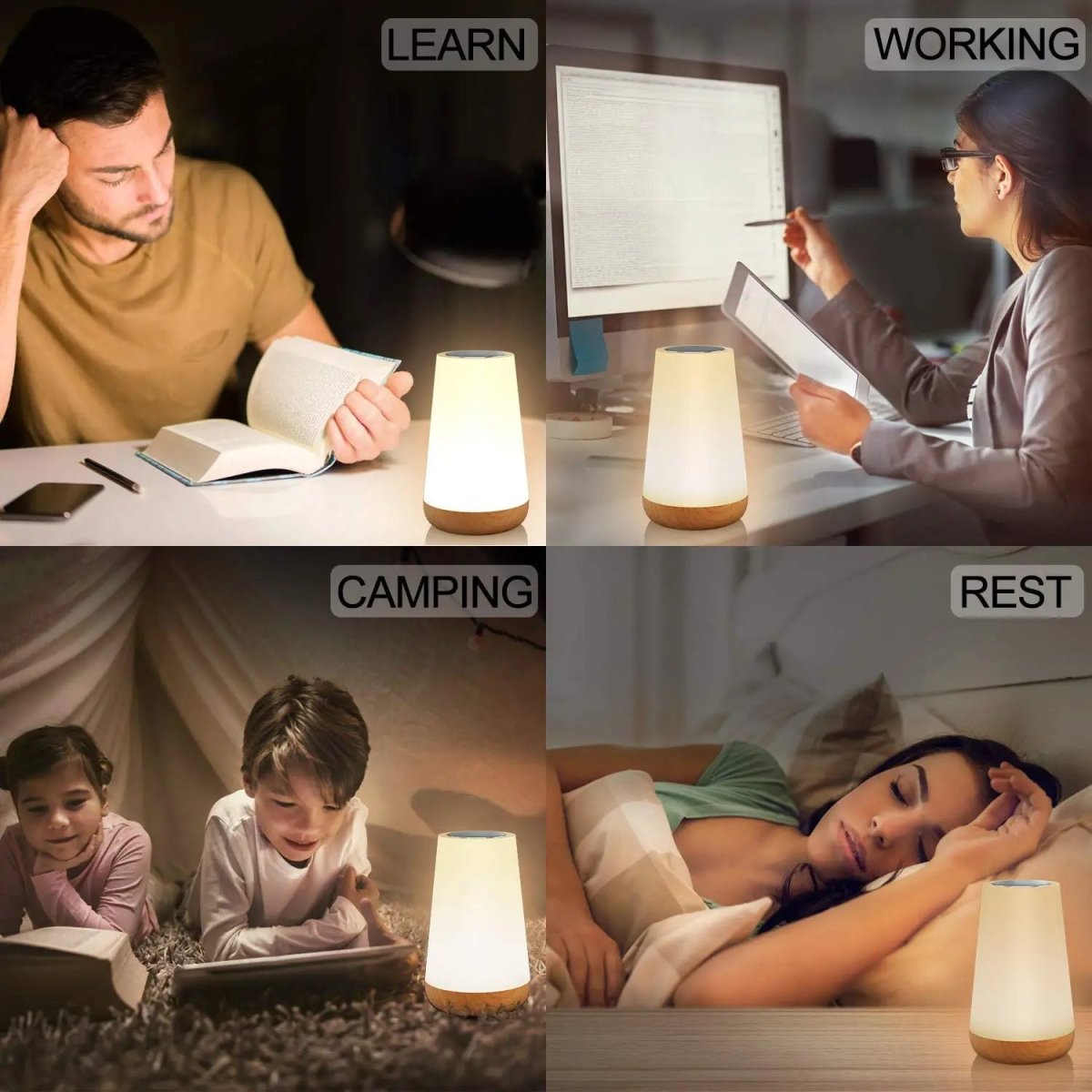 GLOWMATE Night Light Portable With Remote And Dimmer
