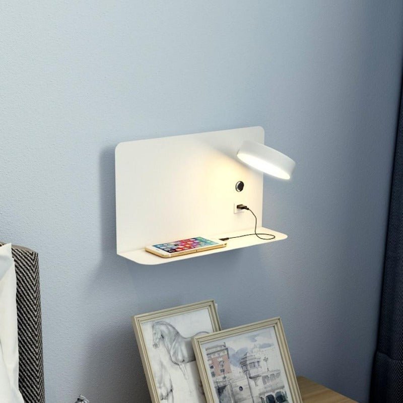 GLOWNEST LED Lamp Mounted On Wall With USB Charging And Three Custom Light Colors