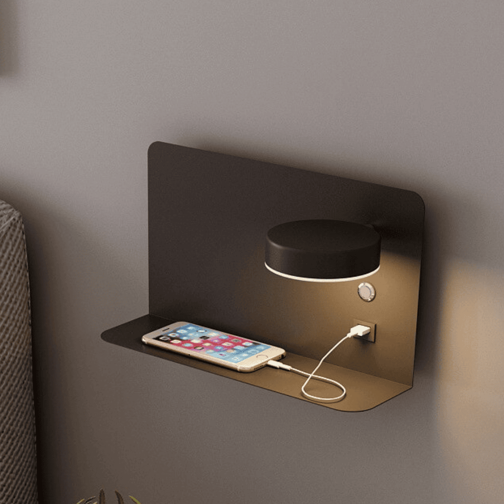 GLOWNEST LED Lamp Mounted On Wall With USB Charging And Three Custom Light Colors