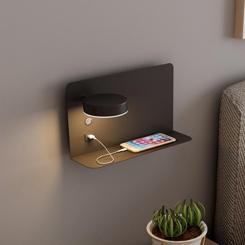 GLOWNEST LED Lamp Mounted On Wall With USB Charging And Three Custom Light Colors