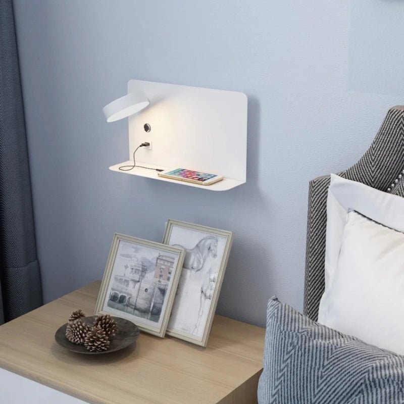 GLOWNEST LED Lamp Mounted On Wall With USB Charging And Three Custom Light Colors