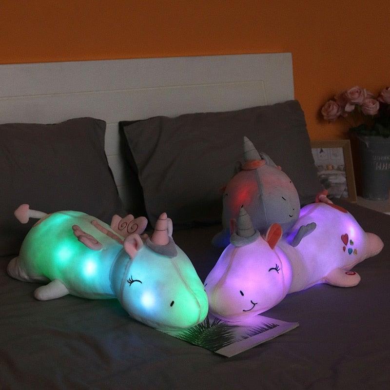 GLOWNIVA Multicolor LED Nightlight Unicorn Plush For Kids