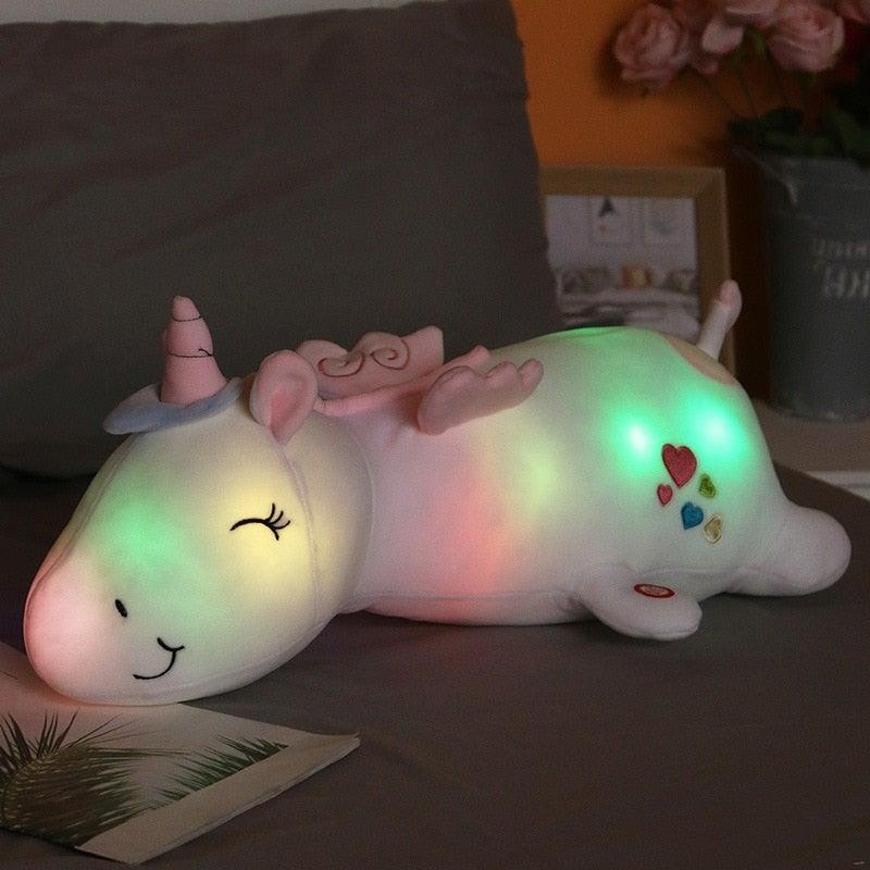 GLOWNIVA Multicolor LED Nightlight Unicorn Plush For Kids