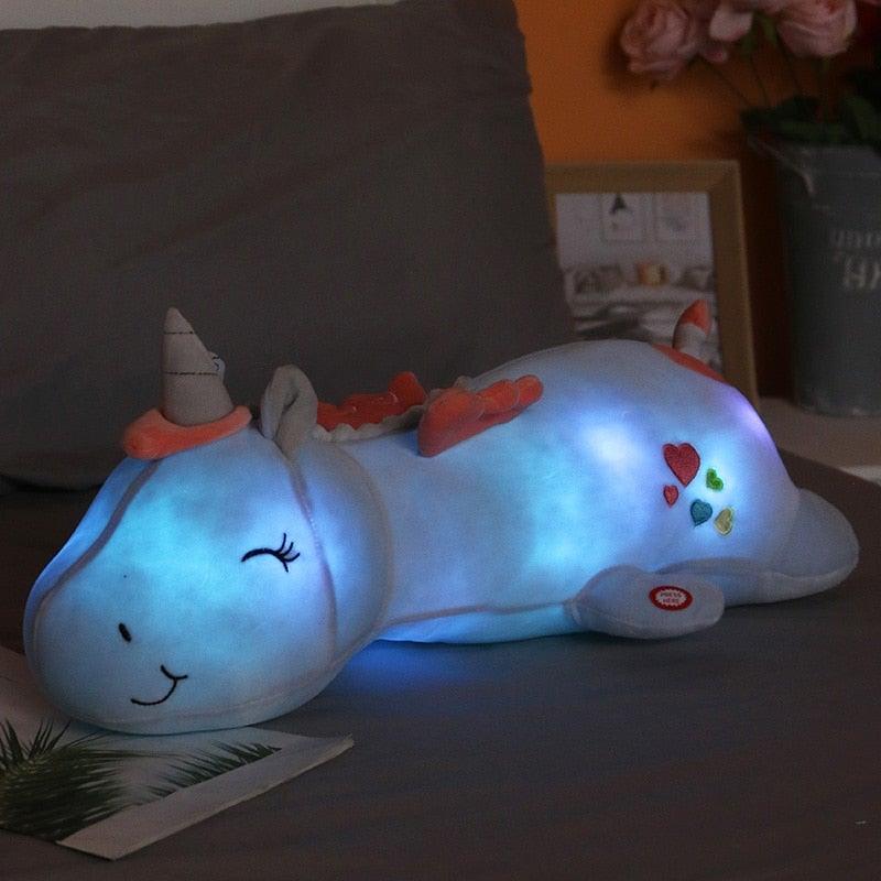 GLOWNIVA Multicolor LED Nightlight Unicorn Plush For Kids
