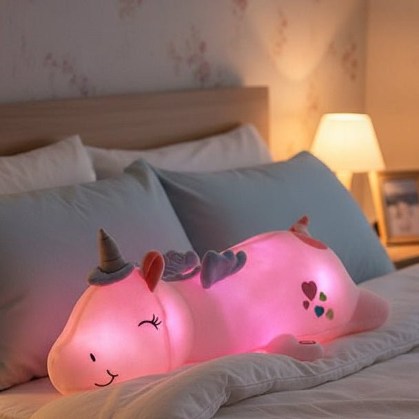 GLOWNIVA Multicolor LED Nightlight Unicorn Plush For Kids