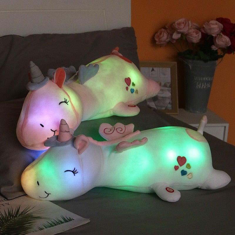 GLOWNIVA Multicolor LED Nightlight Unicorn Plush For Kids