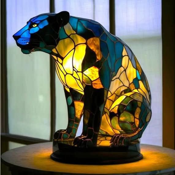 GLOWPAWS Elegant LED Natlampe med Hundeportræt til Hjemmedekoration