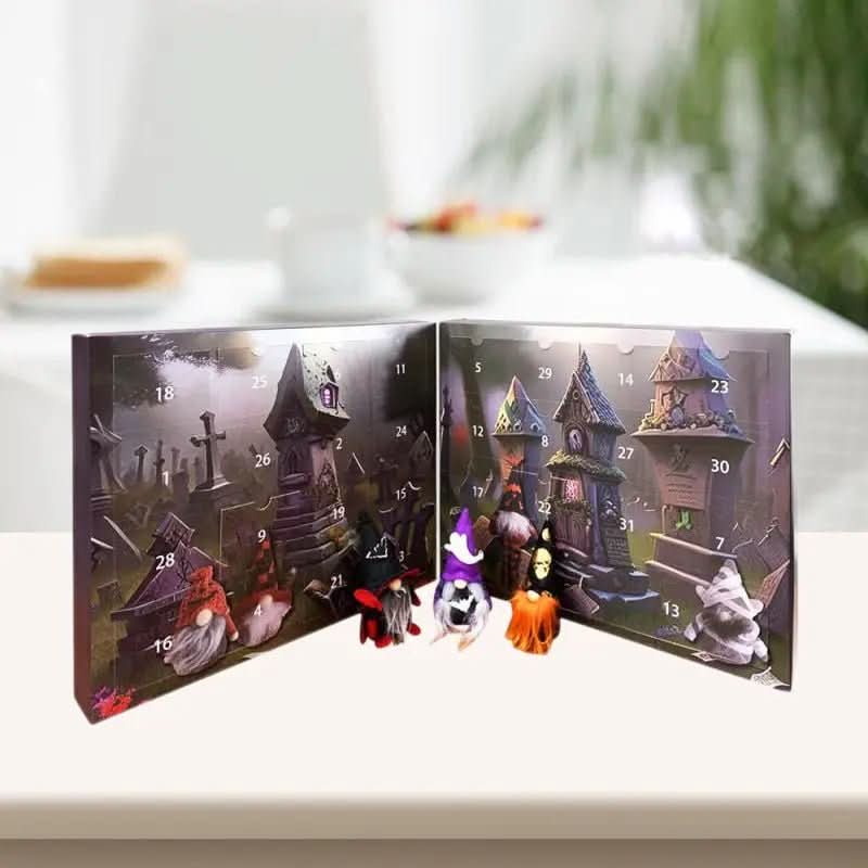 GNOMELYN 2025 Julekalender med nissefigurer og 24 håndlavede figurer