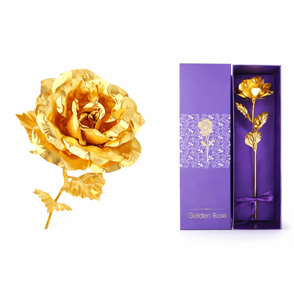 GOLDEVA Handcrafted Gold-Dipped Real Rose For Valentine’s Day Gifts