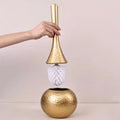 GOLDENLUXE Toilet Brush With Elegant Metallic Finish For Modern Bathrooms