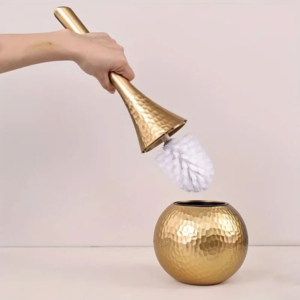 GOLDENLUXE Toilet Brush With Elegant Metallic Finish For Modern Bathrooms