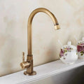Aethel Tap High Spout Faucet In Antique Brass Finish 300 Mm