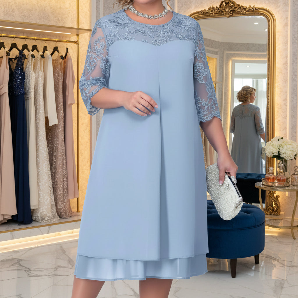 Grace Gala-kjole: Plus size broderet banketkjole