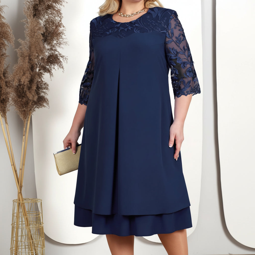 Grace Gala-kjole: Plus size broderet banketkjole
