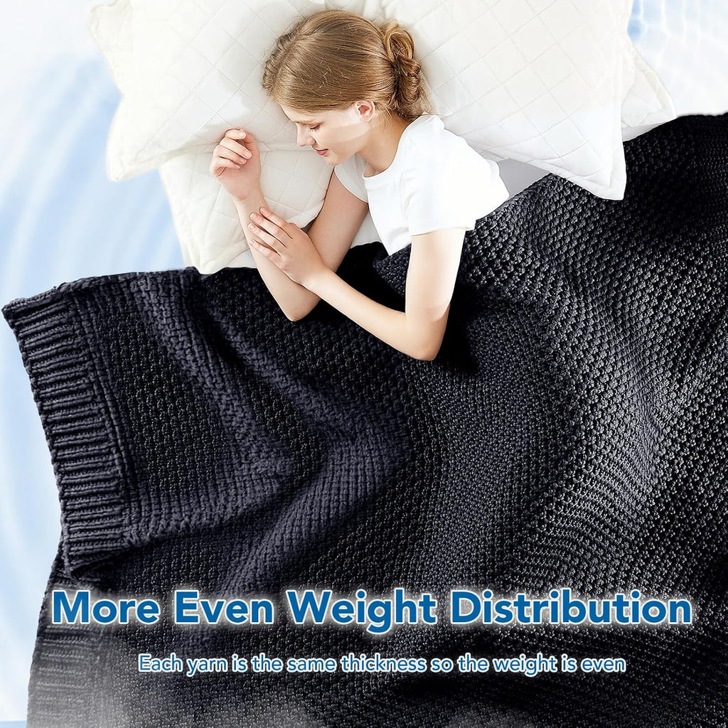 Cozy Comfort Weighted Blanket With Cooling Microfiber For Year Round Comfort