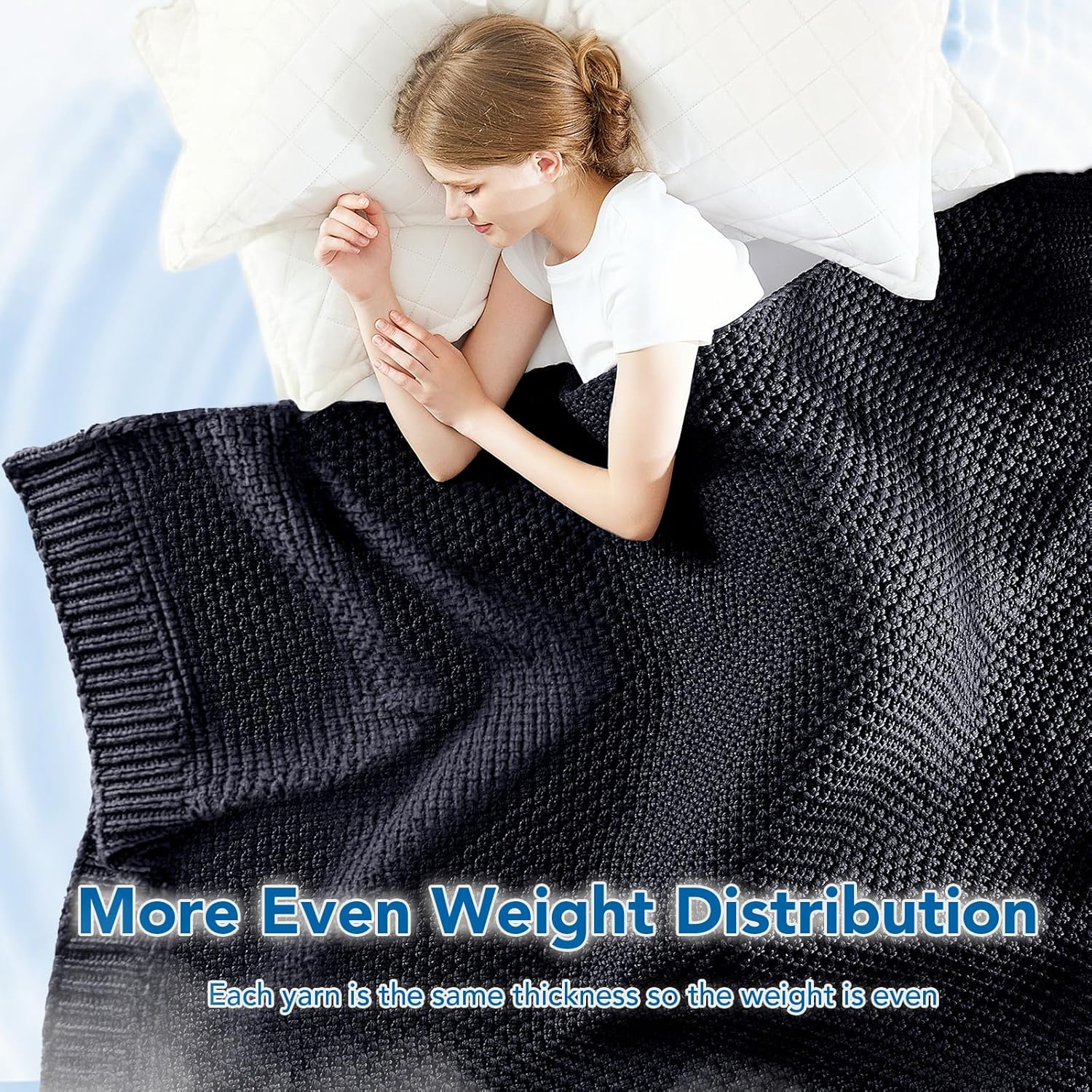 Cozy Comfort Weighted Blanket With Cooling Microfiber For Year Round Comfort