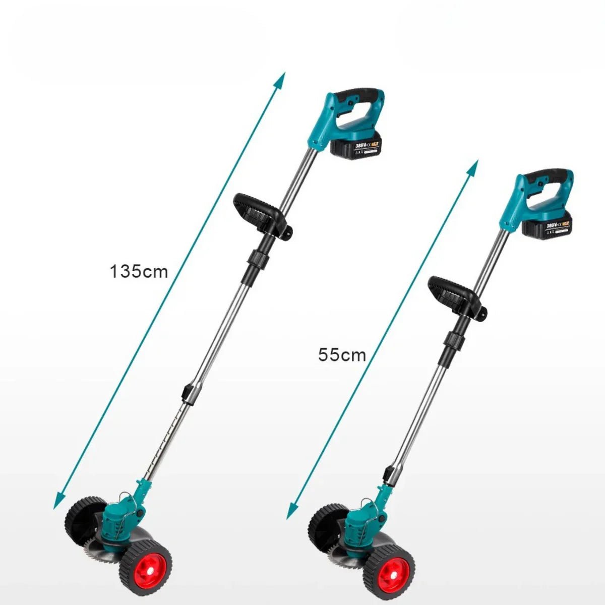 Grassroll 36V ledningsfri trimmer med foldbart design til nem havearbejde