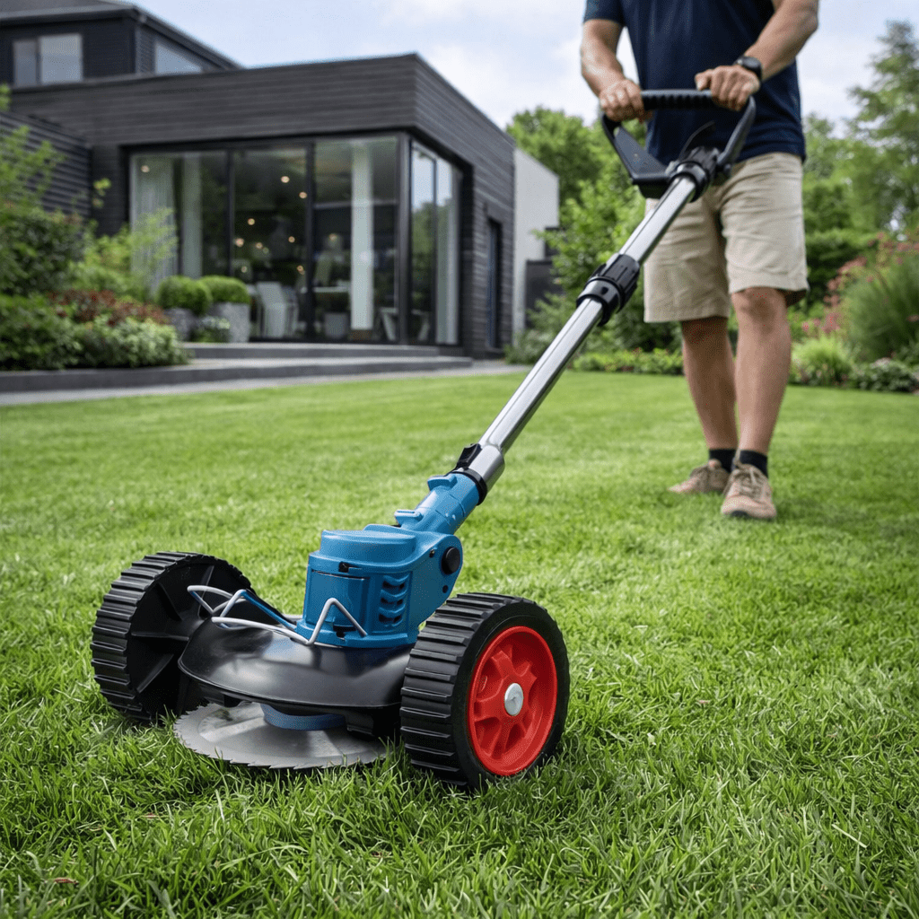 Grassroll 36V ledningsfri trimmer med foldbart design til nem havearbejde