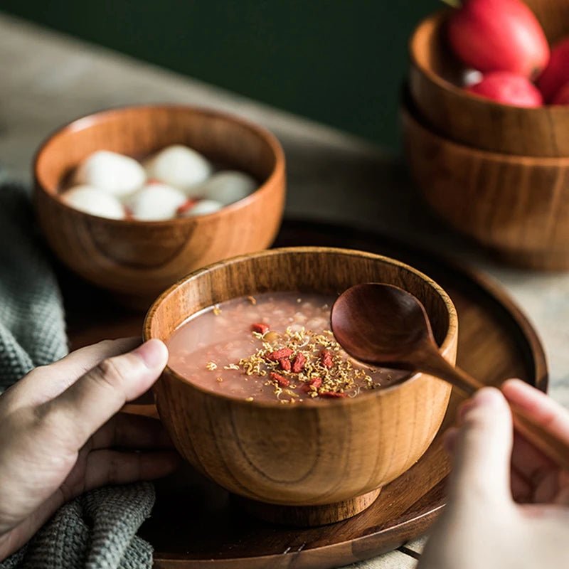GREENFEAST Eco Friendly Wooden Bowl For Everyday Dining
