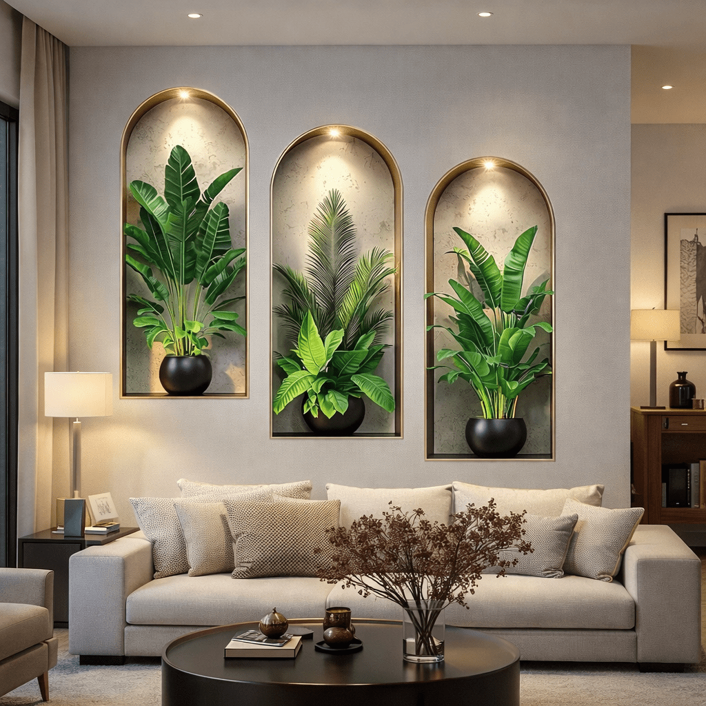 GREENVUE Realistic 3D Plant Decals For Contemporary Home Decor