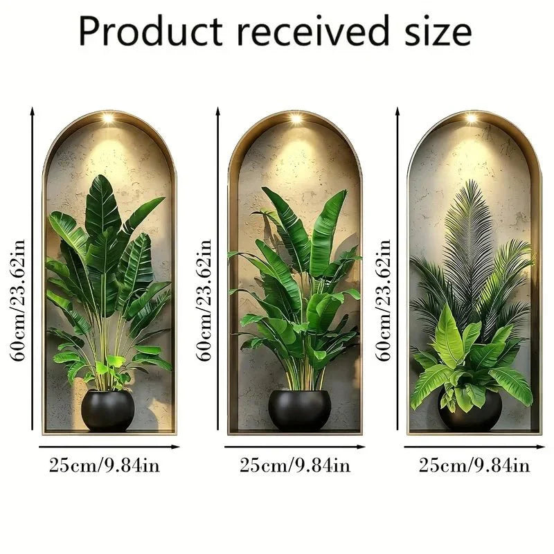 GREENVUE Realistic 3D Plant Decals For Contemporary Home Decor