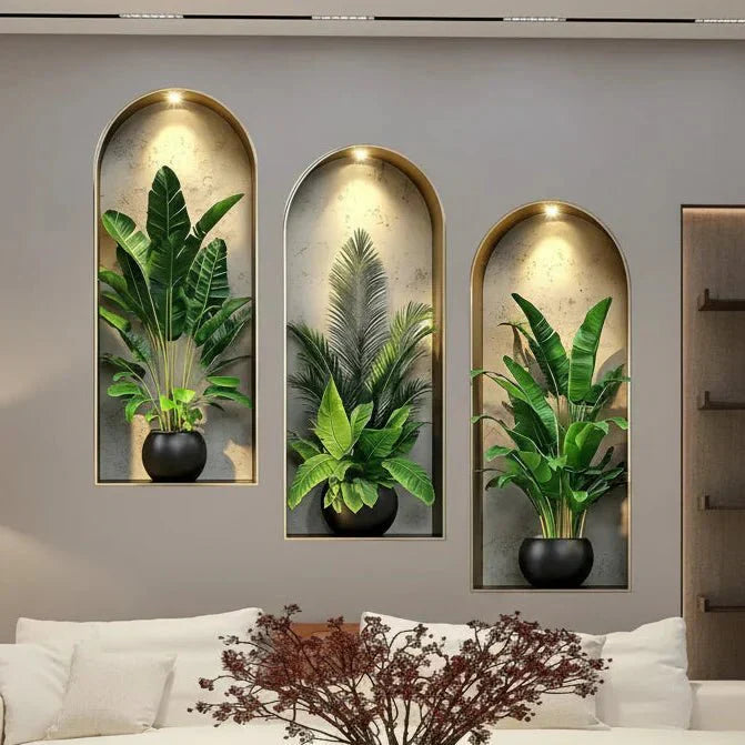 GREENVUE Realistic 3D Plant Decals For Contemporary Home Decor