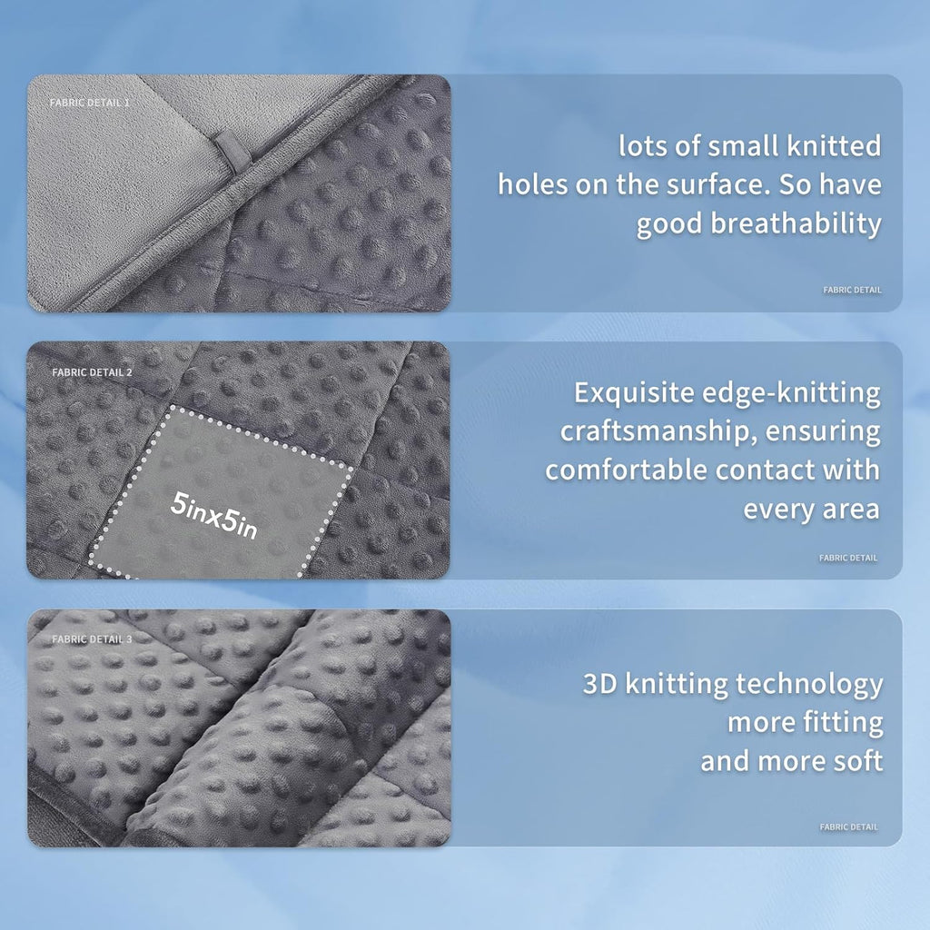 Manta con peso Cozy Comfort de puntos con microfibra refrescante para suavidad en todas las estaciones