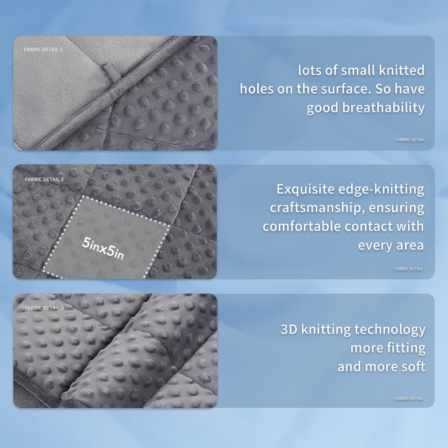 Manta con peso Cozy Comfort de puntos con microfibra refrescante para suavidad en todas las estaciones