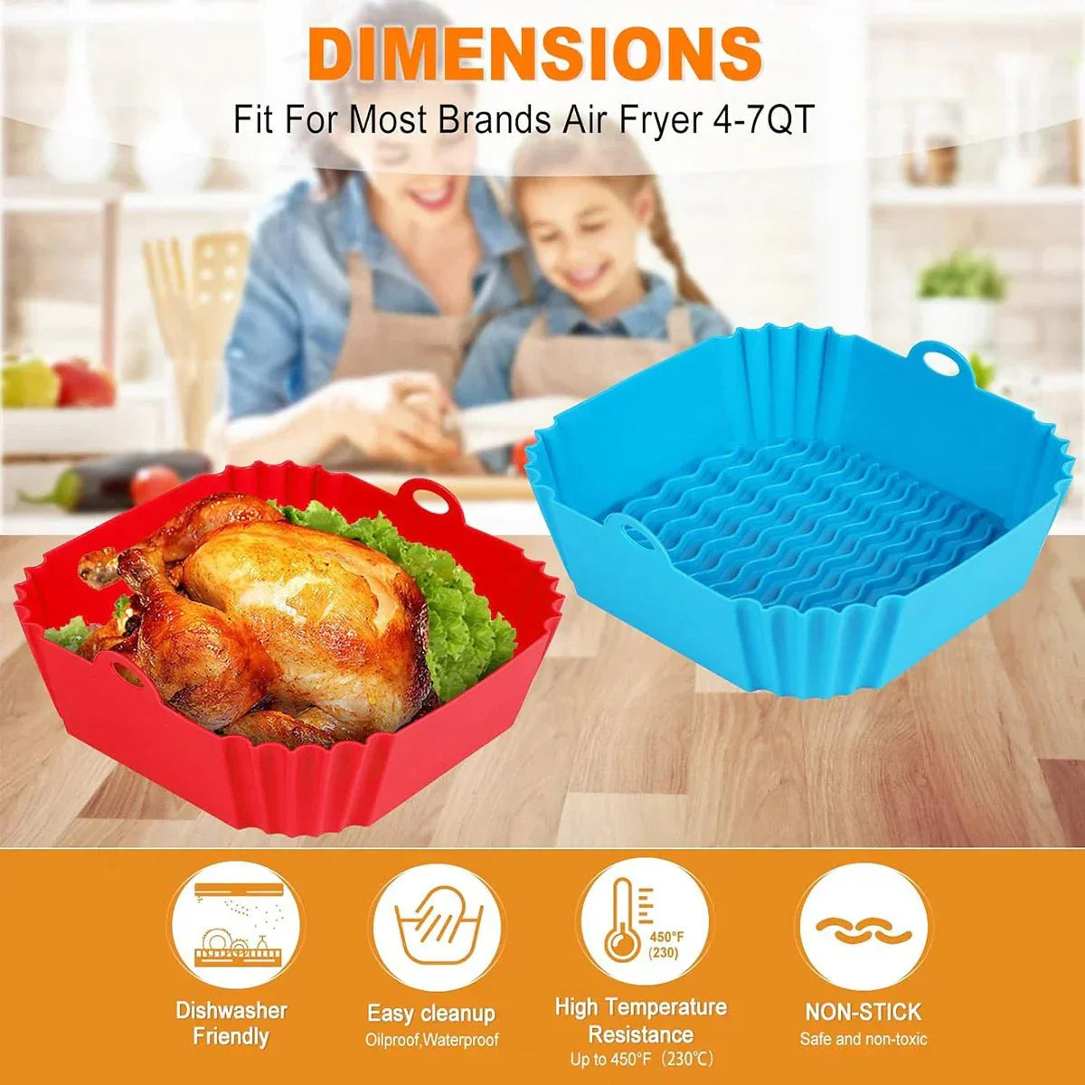 GRIPFRY silikonová vložka pro fritézy s bočními držadly pro čisté vaření