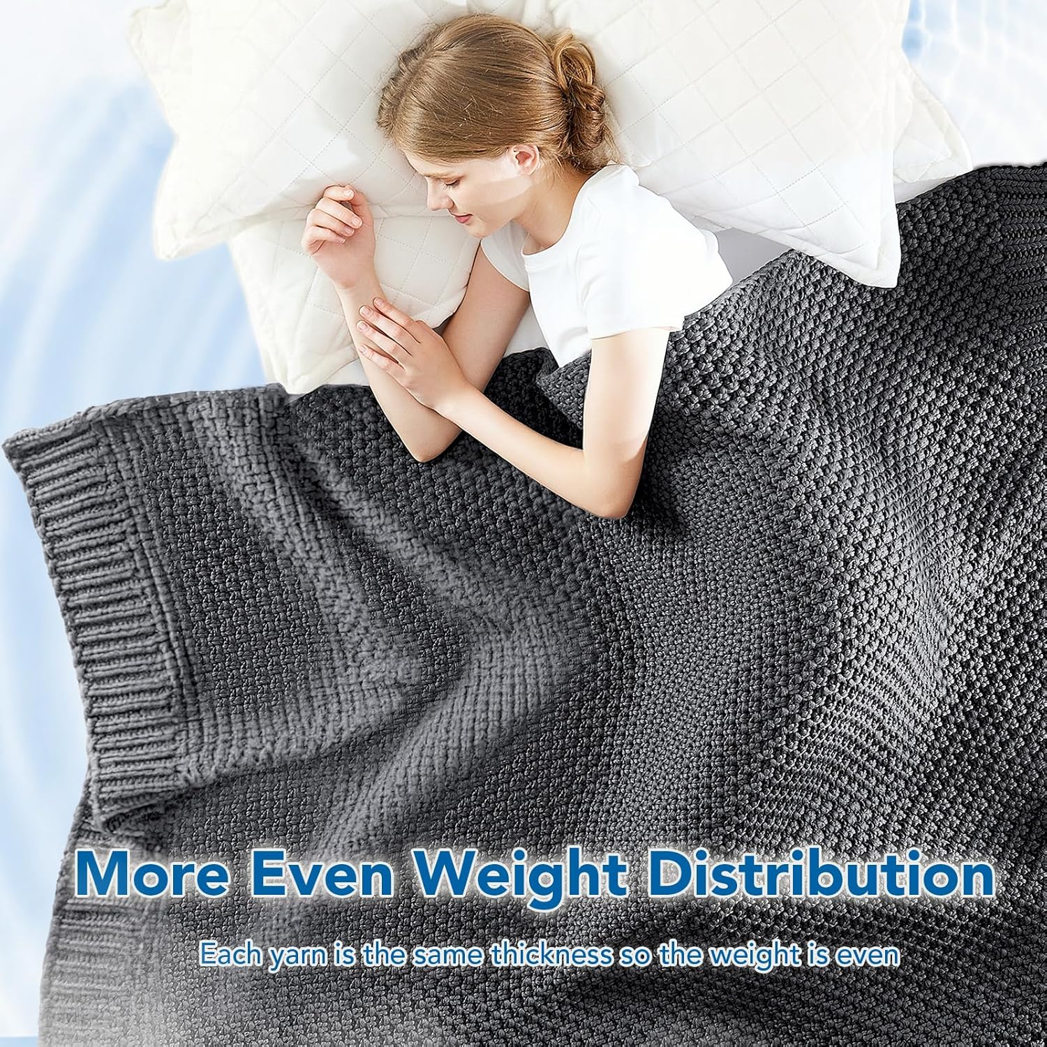 Cozy Comfort Weighted Blanket With Cooling Microfiber For Year Round Comfort