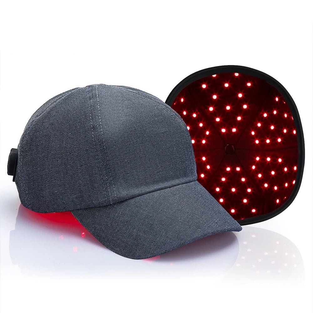 قبعة HairNova ScalpCalm مزودة بإضاءة LED تحت الحمراء لنمو الشعر وعلاج الضوء الأحمر