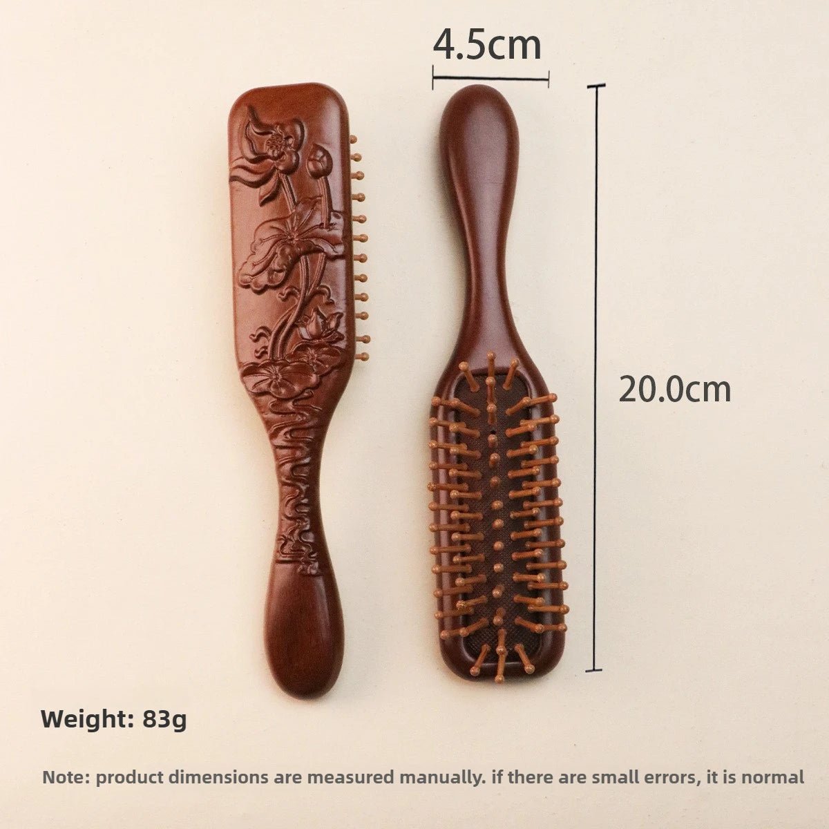 مشط HAIRZEN من خشب الصندل مضاد للكهرباء الساكنة لتدليك فروة الرأس وشعر صحي