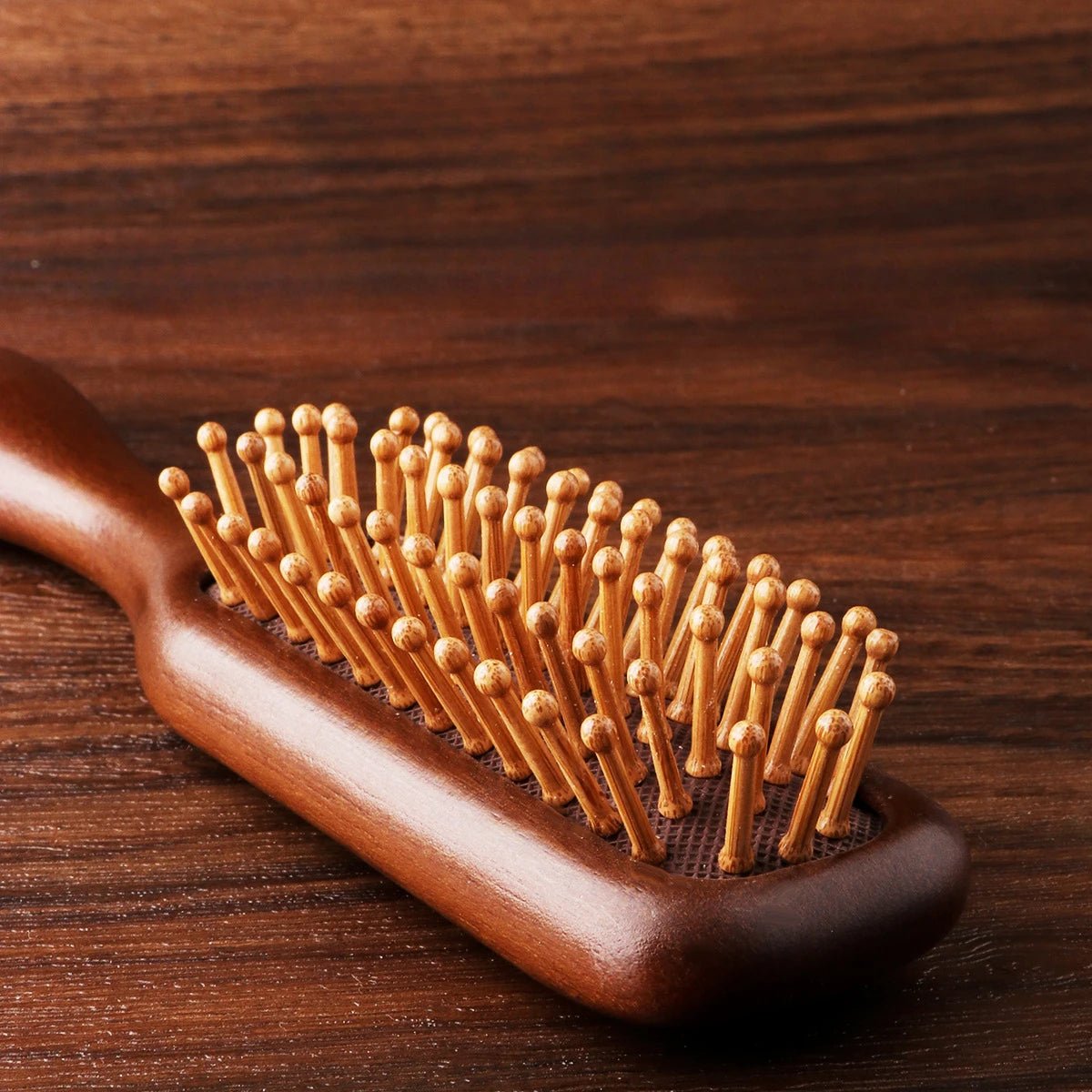 مشط HAIRZEN من خشب الصندل مضاد للكهرباء الساكنة لتدليك فروة الرأس وشعر صحي